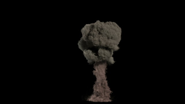 Mushroom cloud after the explosion