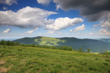 Fototapeta premium Nature. Green mountain landscape in the summer