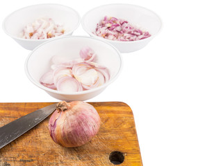 Knife And Chopped Onions