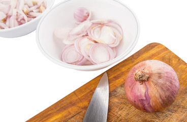 Knife And Chopped Onions