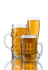 three glasses of beer - 69646195