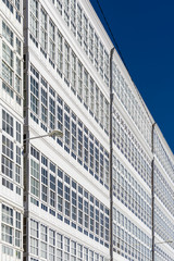 Fototapeta premium Wooden glazed windows in A Coruna, Galicia, Spain.