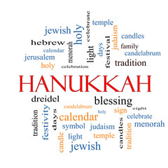 Hanukkah Word Cloud Concept