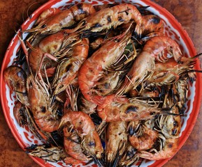 roasted shrimps