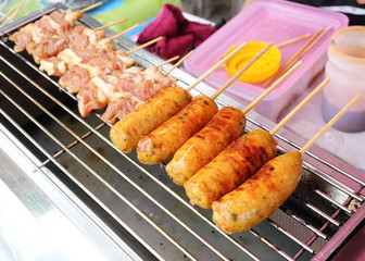 grilled pork and sausage