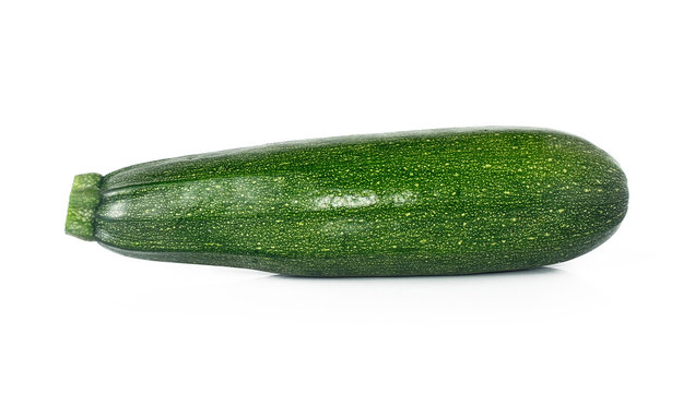 fresh vegetable zucchini isolated on white background