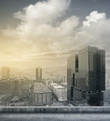 Fototapeta na wymiar Hong Kong city skyline