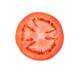 slice of tomato isolated on white