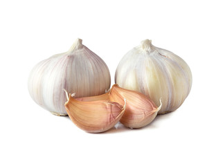 Obraz premium Garlic isolated on white background
