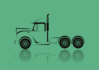 Truck symbol vector. Freight transportation.