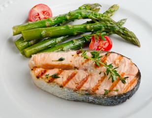 Salmon. Selective focus