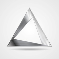 Abstract silver triangle logo design