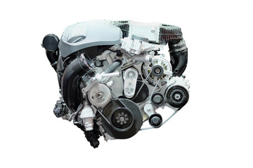 The image of an engine isolated under the white background