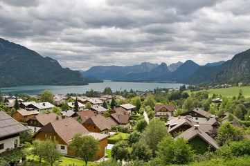 Fototapeta na wymiar the village in the Alps (Austria)