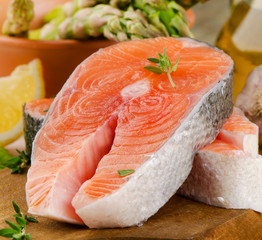 Raw salmon