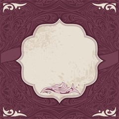 Decorative card vector template