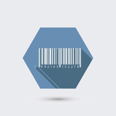 vector modern flat icon with long shadow.