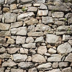 Part of a stone wall, for background or texture.