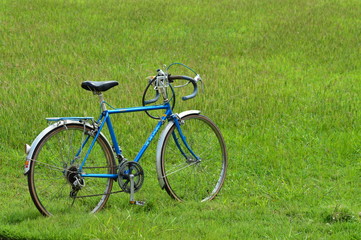 Fototapeta na wymiar Blue bicycle