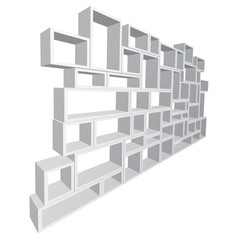 Vector modular shelving 3d