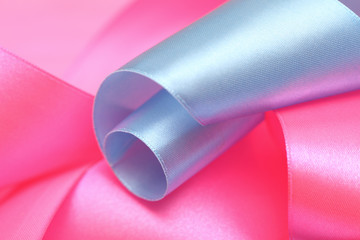 Blue and red decoration ribbons