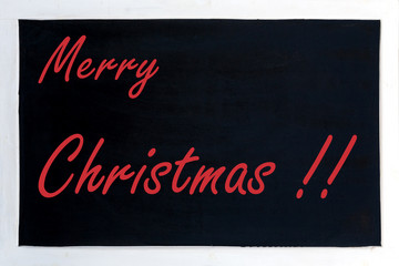 Blackboard advertising merry Christmas