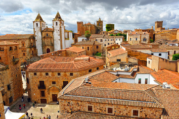 Panoramic view of Caceres, Extremadura, Spain
