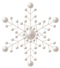 雪の結晶モチーフの真珠