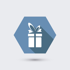 vector modern flat icon with long shadow.