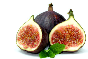 Figs on white background