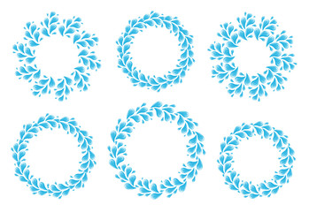 Set of Water drops frames