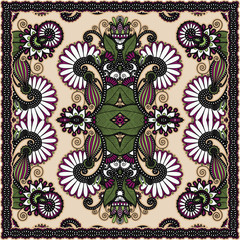 Traditional ornamental floral paisley bandanna