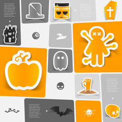 Halloween flat infographic