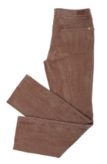 brown jeans isolated on white