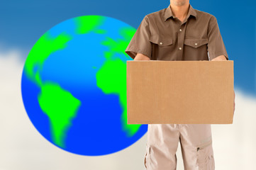 global parcel delivery worker