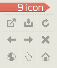 Vector black web icons set