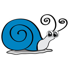 Funny snail cartoon
