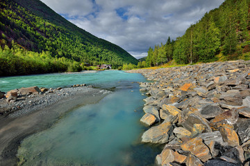 Krajobraz wiejski, Norwegia