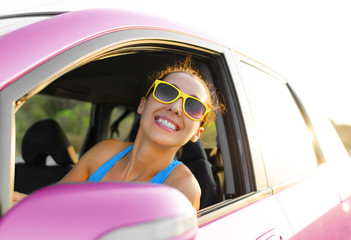 Car driver happy