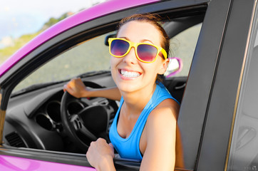Car driver happy