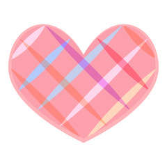 colorful striped heart symbol