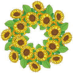 sunflowers wreath