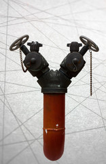 Fototapeta premium Pipe emergency abstract line background