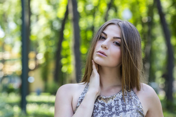 portrait of a girl in the park
