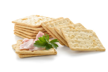 Crackers with Ham
