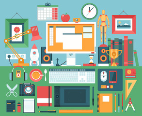 Flat modern design vector illustration concept of creative