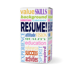 resume word on product box