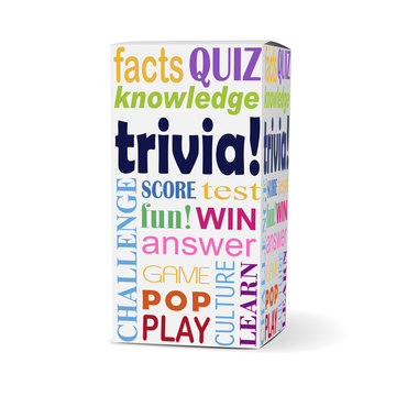 trivia word on product box
