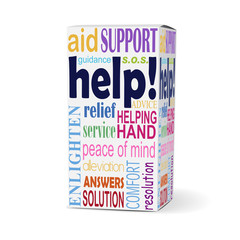 help word on product box