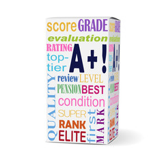 A plus words on product box